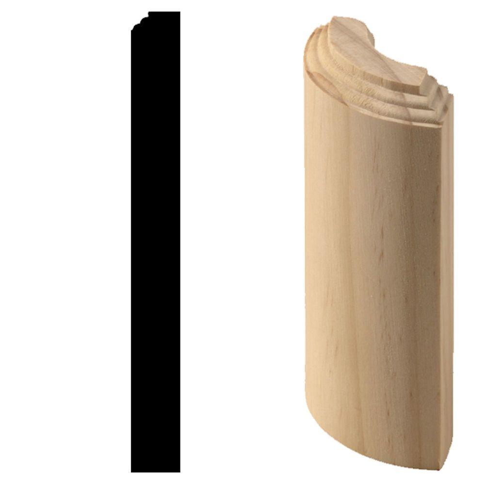 3/4 in. x 3/4 in. x 7 in. Hardwood Radius Base Block MouldingBB7HW