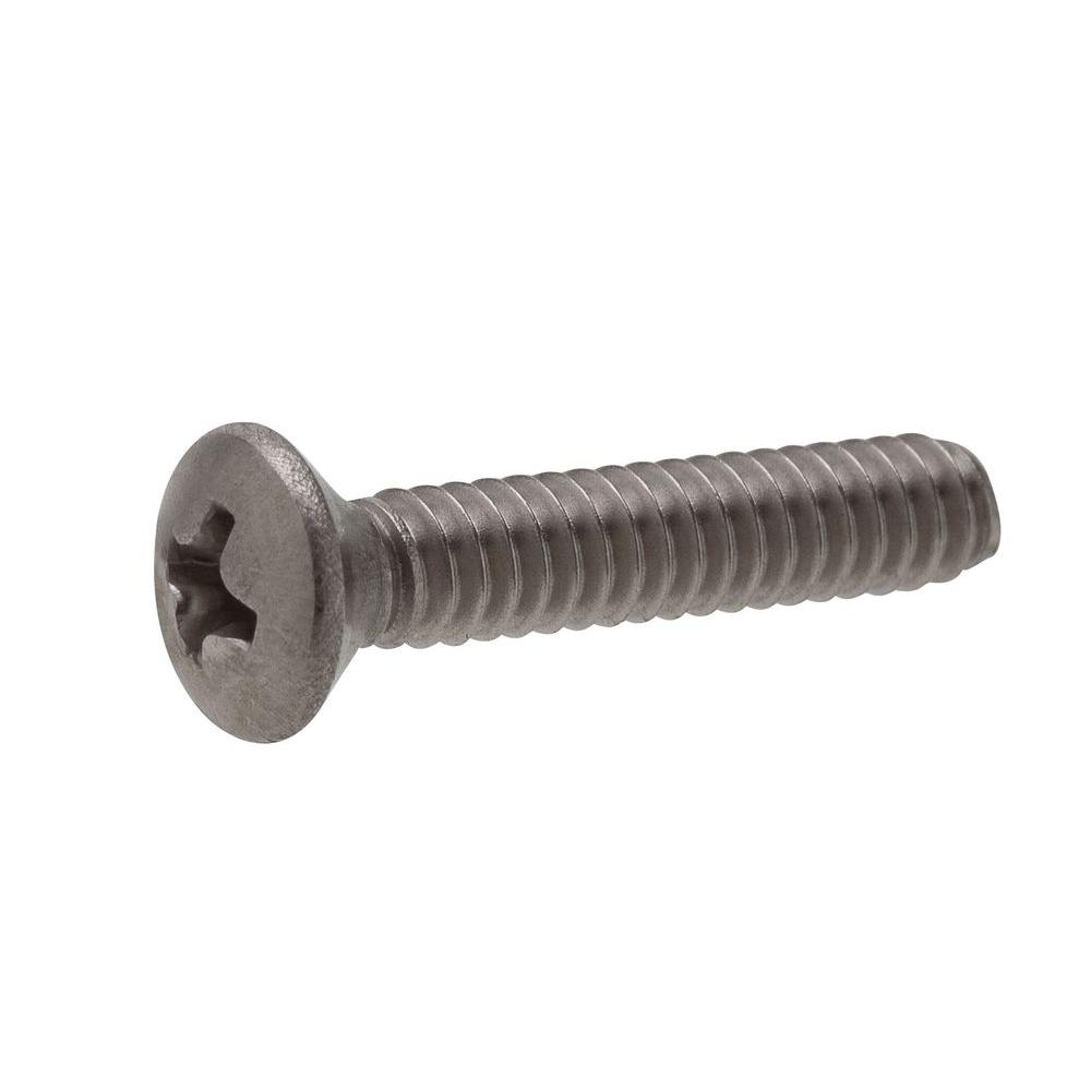 Everbilt #4-40 x 1-1/2 in. Phillips Oval Stainless Steel Machine Screw 4 40 Stainless Steel Machine Screw