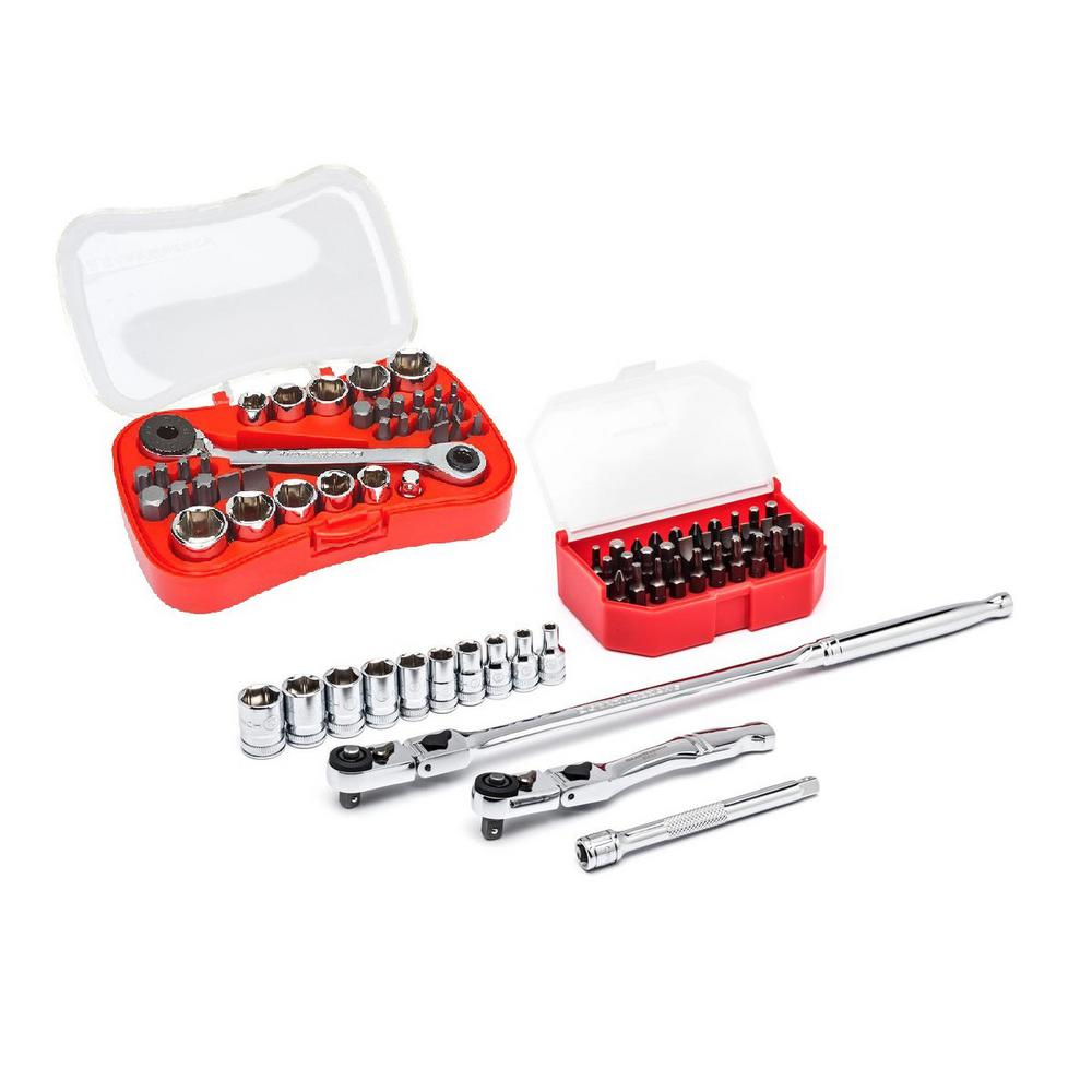 GEARWRENCH 1/4 in. Drive Tight Access Ratchet and Socket Set The Home