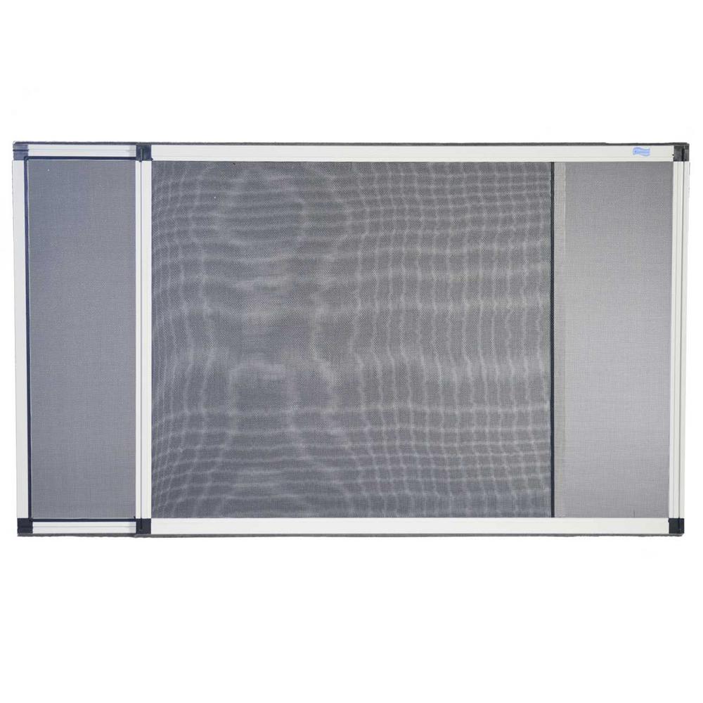 Fenestrelle 28 in. x 20 in. Fiberglass Expandable Aluminum Frame Window Screen, White Frame