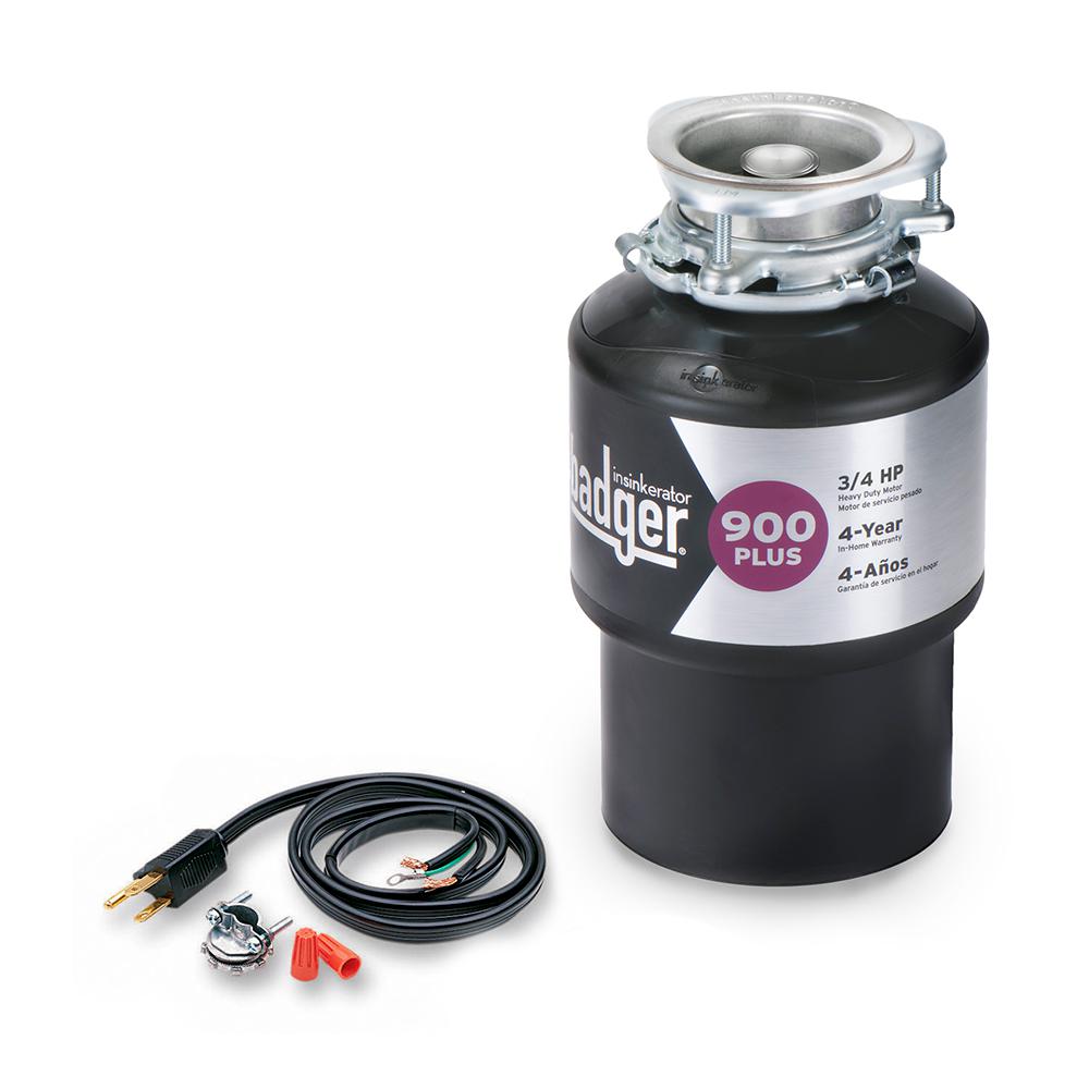 InSinkErator Badger 900 Plus 3/4 HP Continuous Feed Garbage Disposal