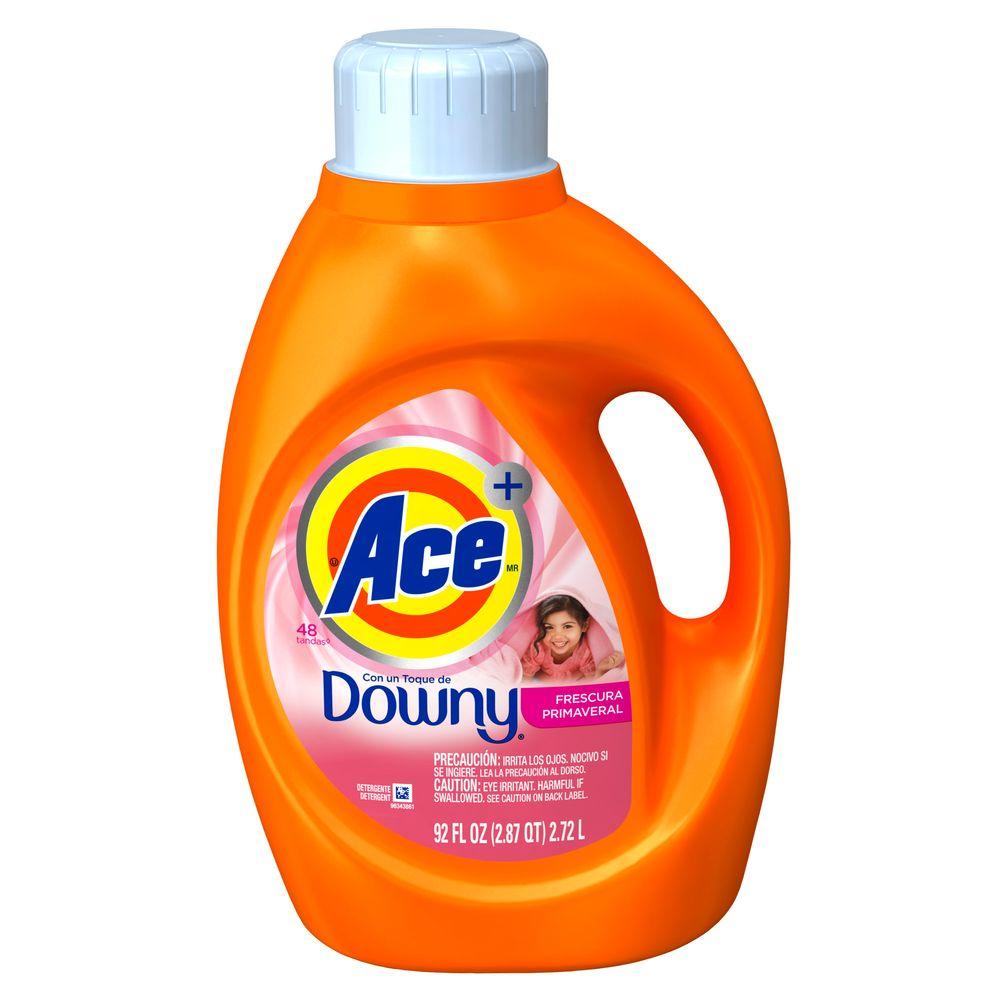 Ace 92 oz. Spring Fresh Scent Liquid Laundry Detergent with Downy (48