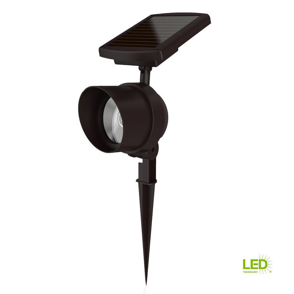 Hampton Bay Solar Black Outdoor Integrated Led Landscape Spot Light Hampton Bay Solar Bronze Outdoor Integrated Led Color Changing Smart Focus Landscape Spot Light