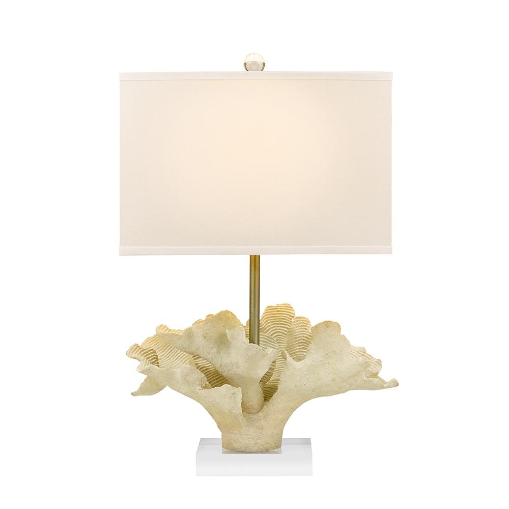 white coral table lamp