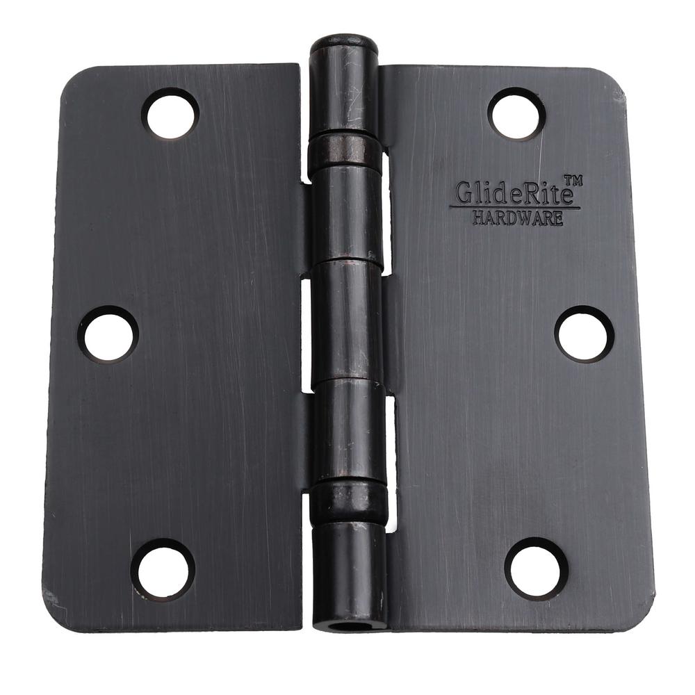 18 Pack of Door Hinges Black 3 /½ x 3 /½ Inch Interior Hinges for Doors with 1//4 Radius Corners