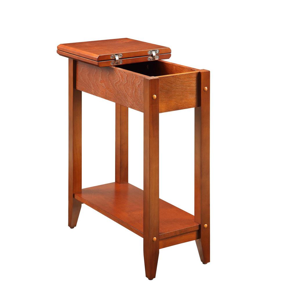 Convenience Concepts American Heritage Cherry Flip Top End Table7105059CH The Home Depot