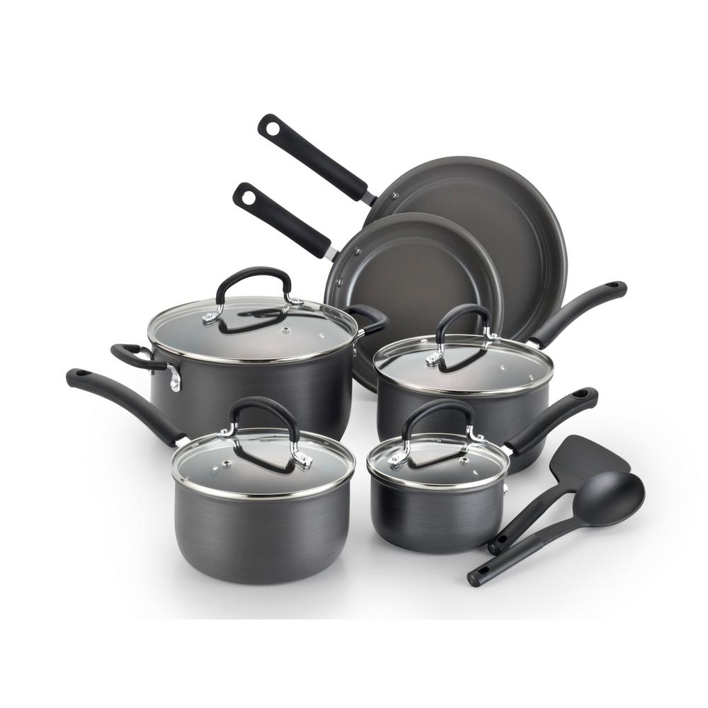 T-Fal 12-Piece Precision Ceramic Hard Anodized Aluminum Non-Stick Cookware Set by T-Fal