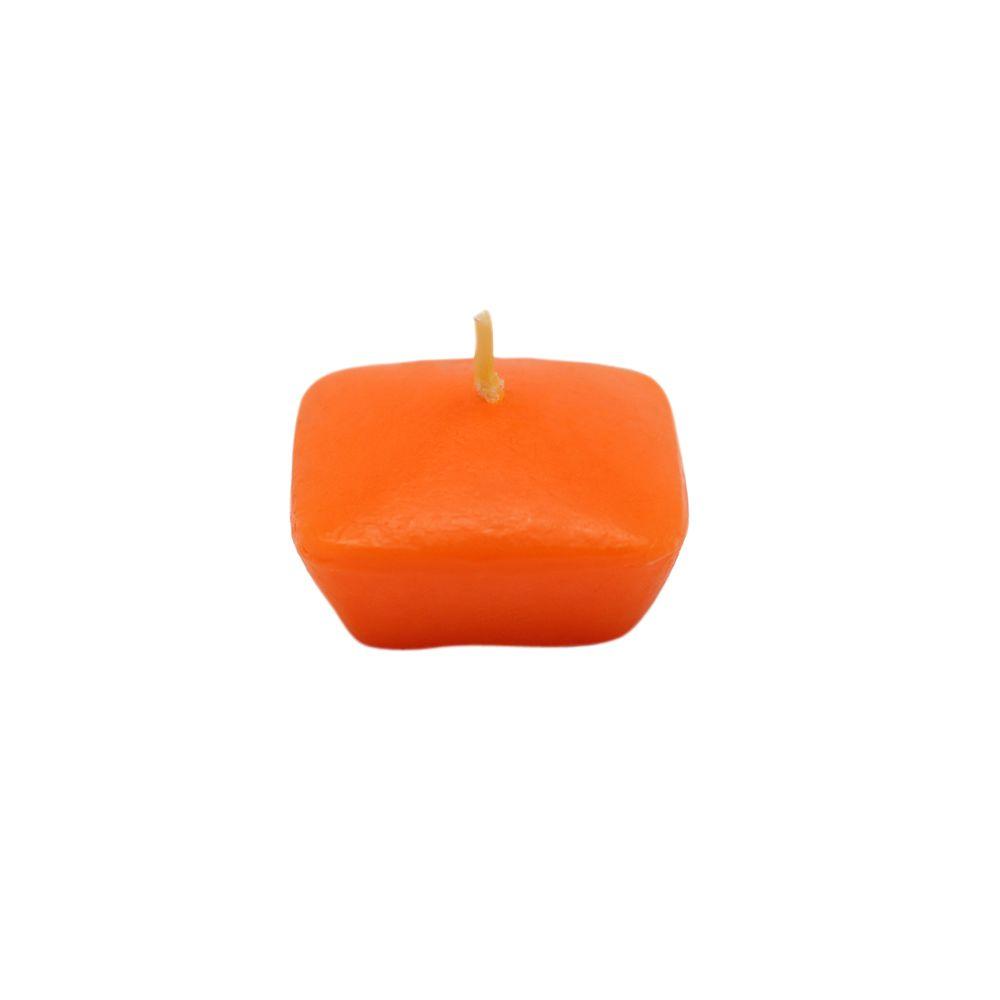 Zest Candle 1.75 in. Orange Square Floating Candles (12Box)CFZ118