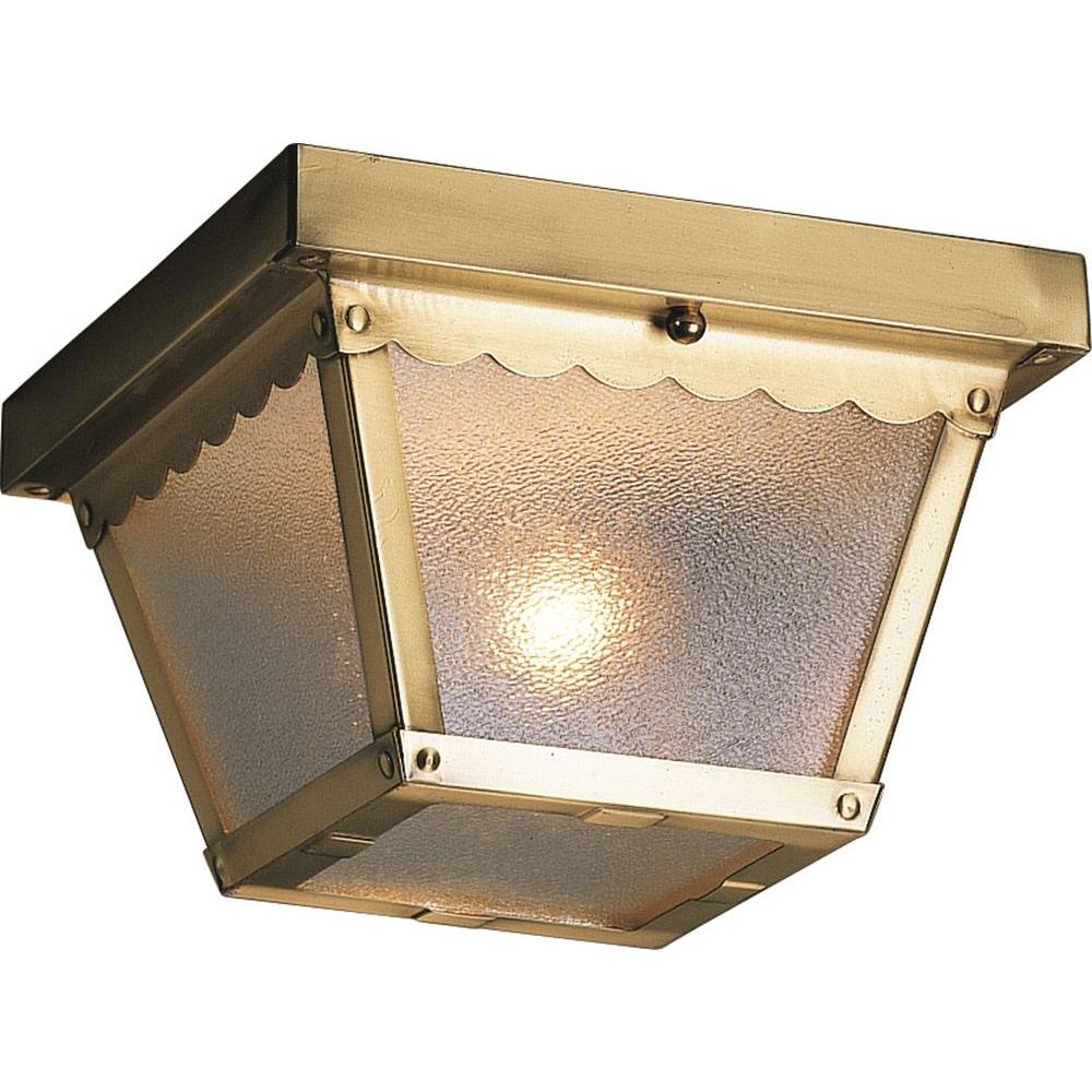 Volume Lighting 1Light Polished Brass Outdoor Ceiling MountV72312