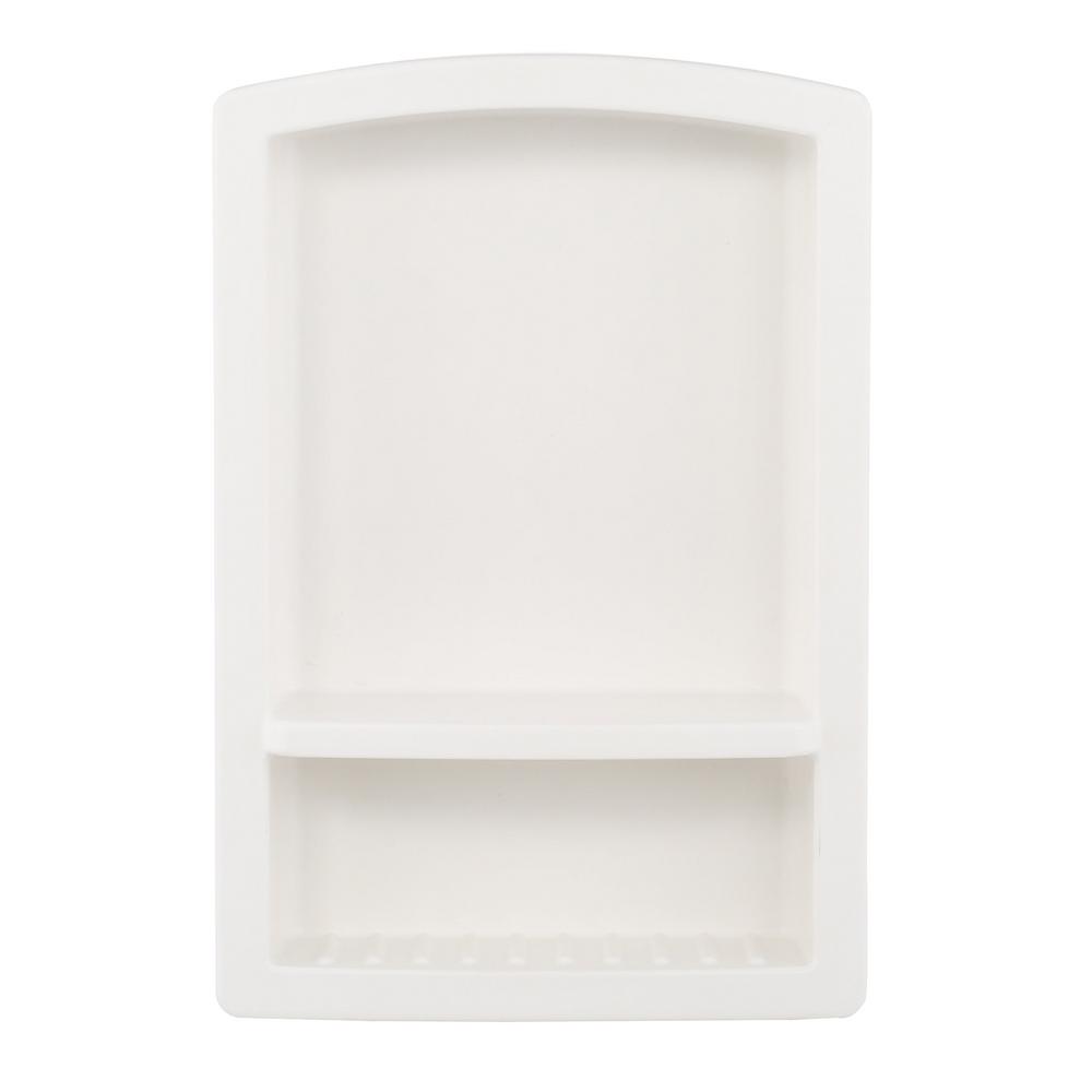 Swan Recessed Solid Surface Soap Dish in White Holder Shower Bathroom