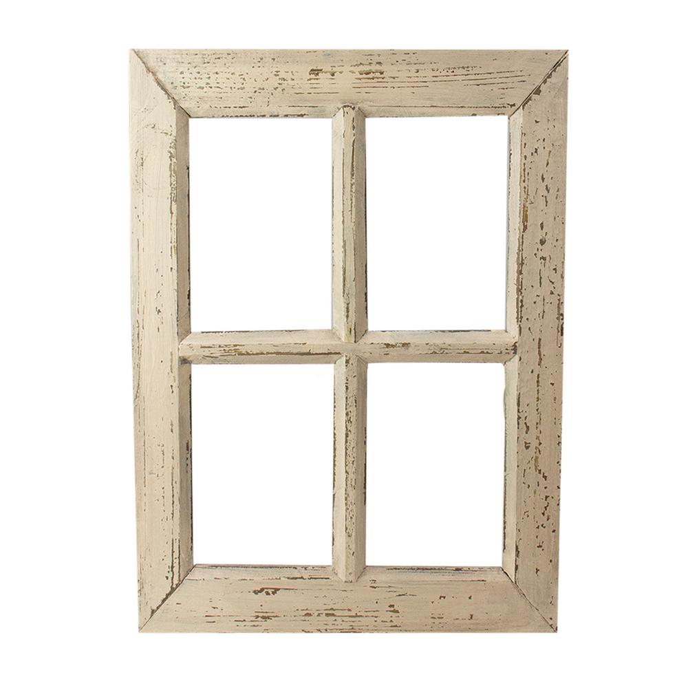 Northlight 20 White Wooden Window Frame Wall Hanging Decoration
