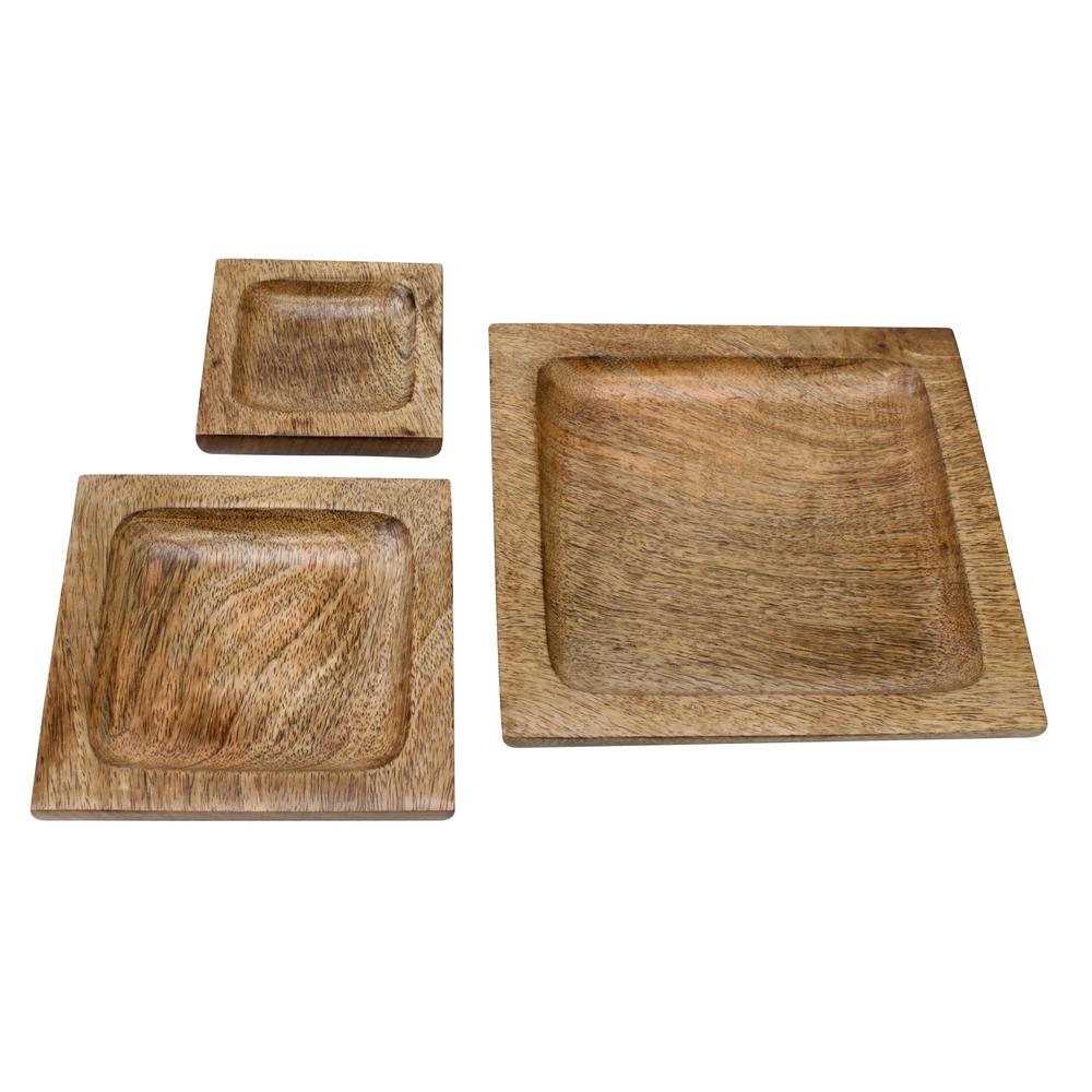 square wooden tray