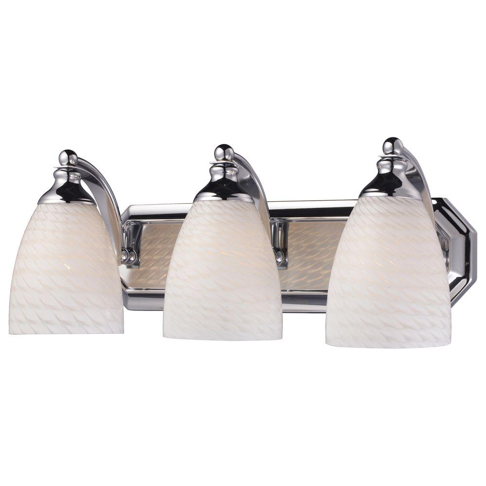 Titan Lighting 3Light Polished Chrome Wall Mount Vanity LightTN5704