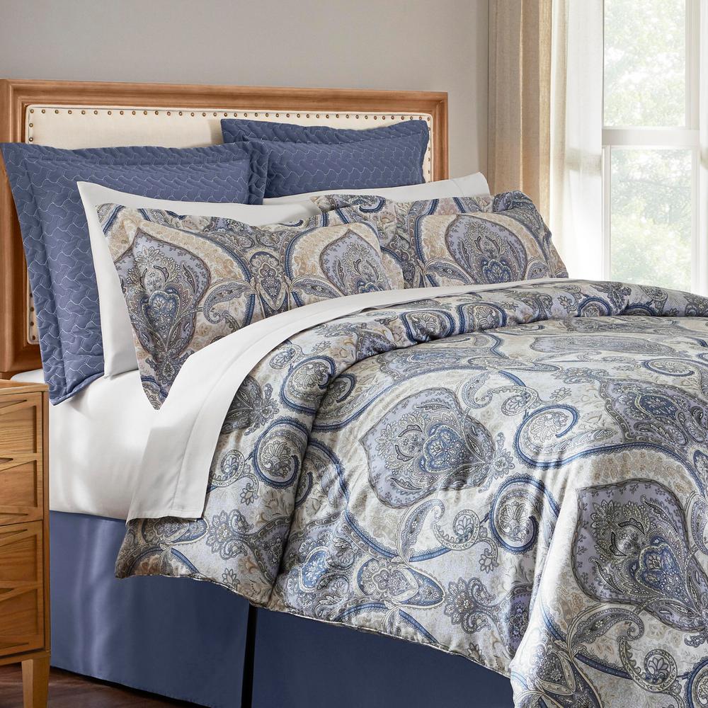 Home Decorators Collection Larkspur 5Piece Charleston Teal Cotton King