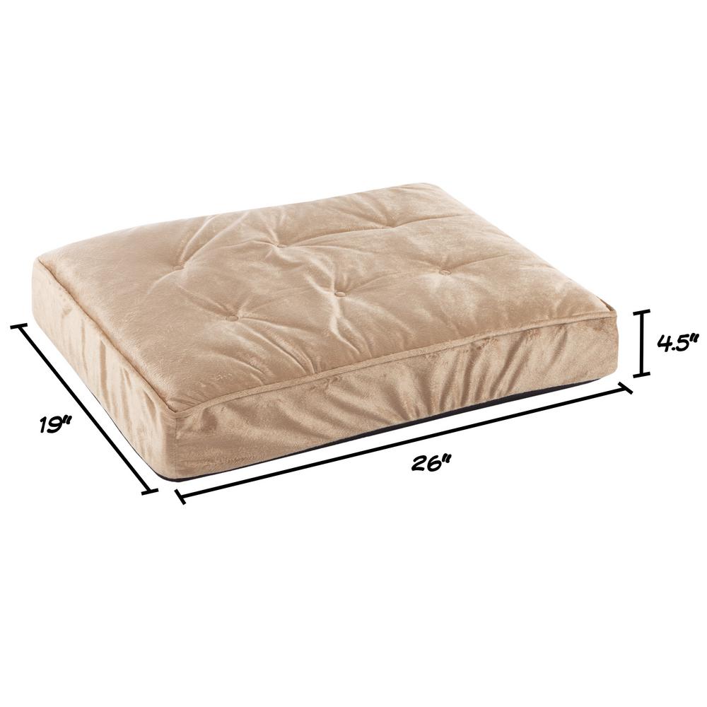 Petmaker Small Tan Egg Crate Memory Foam Orthopedic Pet Bed
