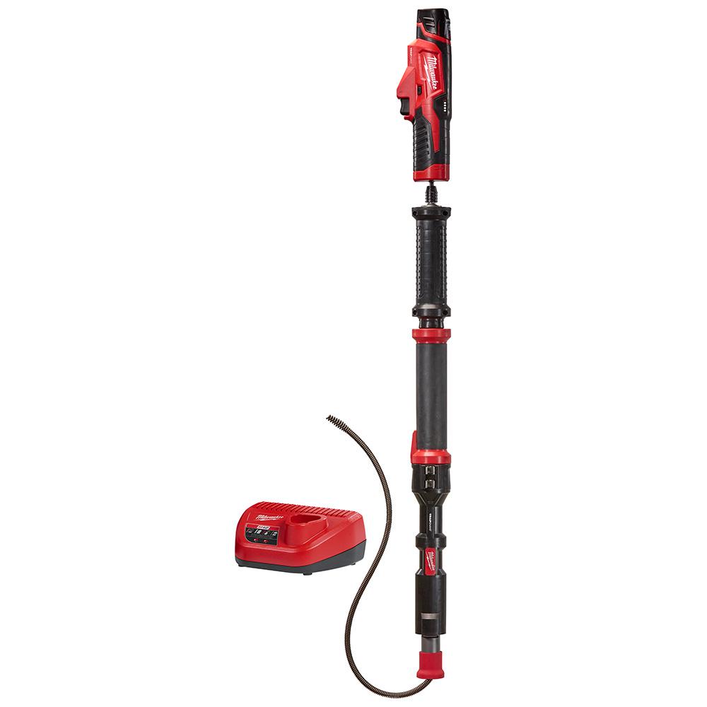 Milwaukee M12 Trap Snake 12-Volt Lithium-Ion Cordless Auger Drain Power ...