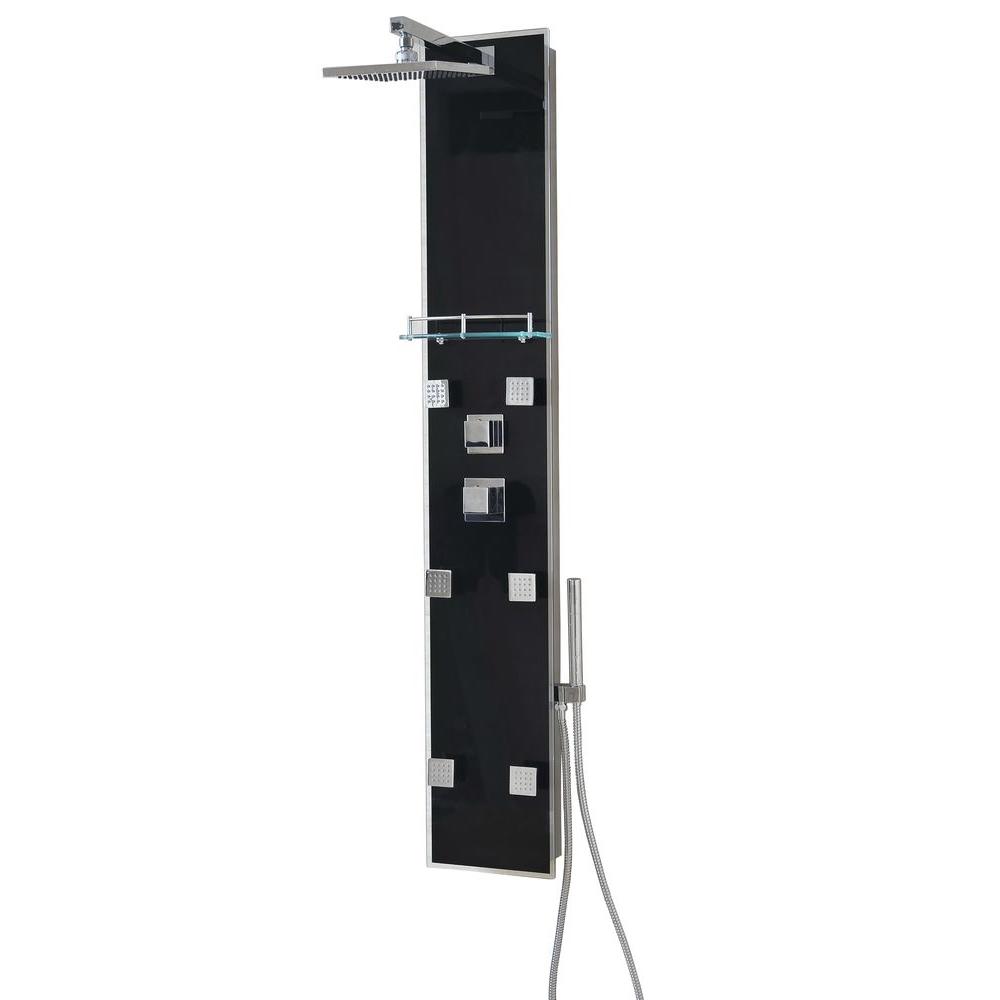 VALORE 59 in. H x 10 in. W x 3 in. D Full Install 6-Jet Shower Panel ...