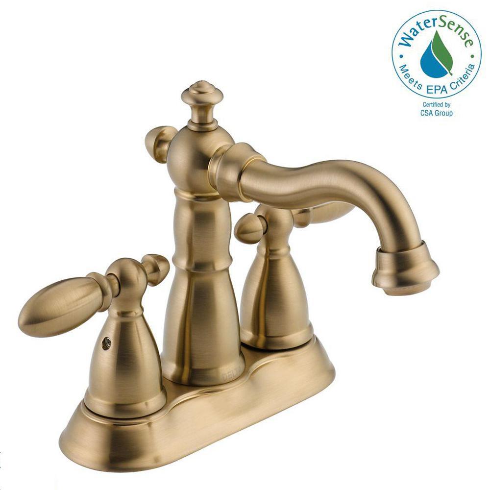 Delta Victorian 4 in. Centerset 2-Handle Bathroom Faucet ...