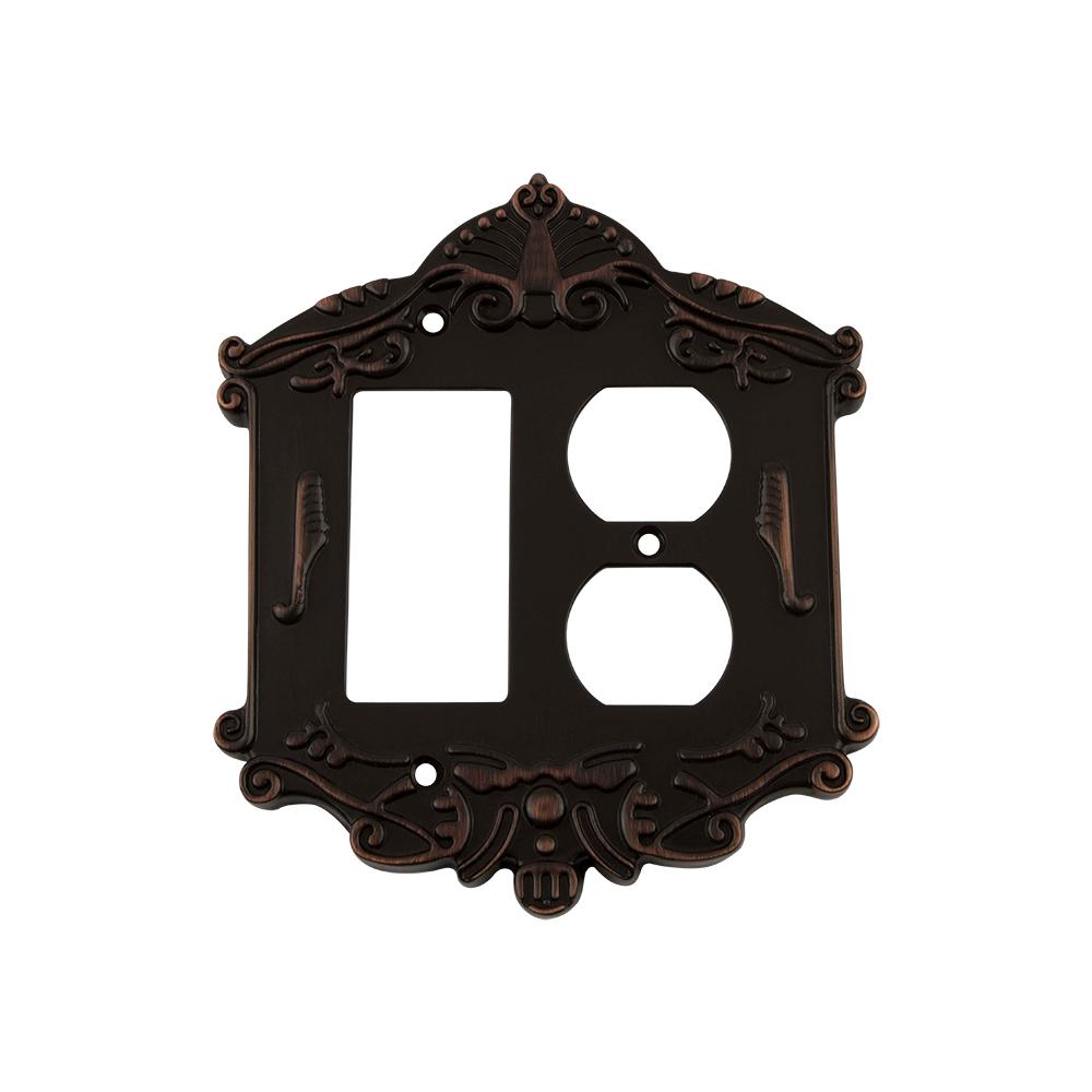 Nostalgic Warehouse Victorian Switch Plate with Rocker and Outlet in Timeless... by Nostalgic Warehouse