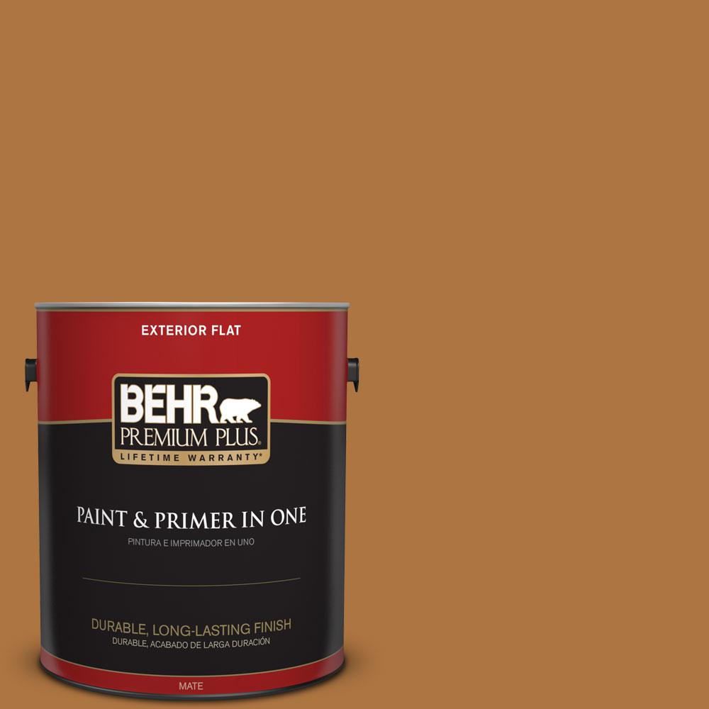 BEHR Premium Plus 1gal. M2507 Blonde Wood Flat Exterior Paint430001