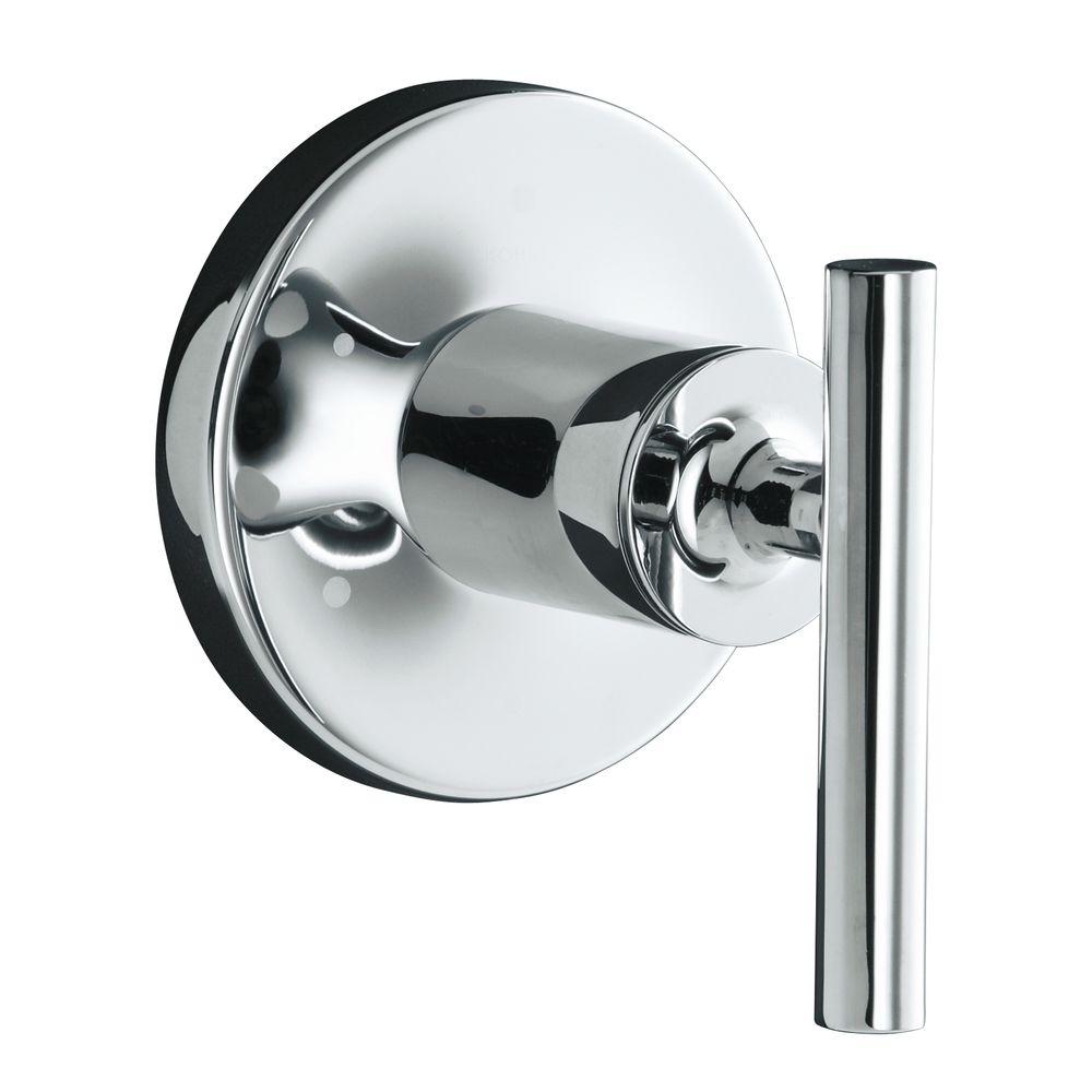 Kohler Purist 1 Handle Transfer Valve Trim Kit In Polished Chrome Valve Not Included K T14491 4 Cp The Home Depot