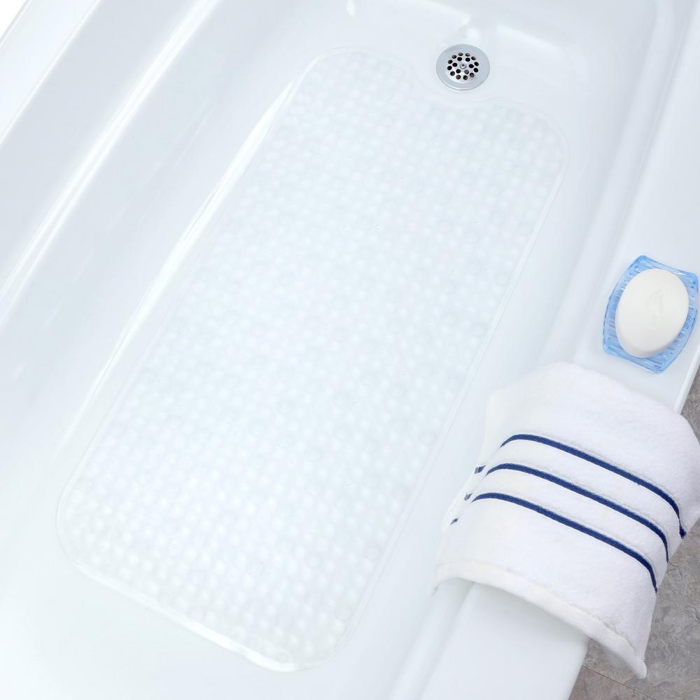 Slipx Solutions 15 5 In X 32 Prism Bath Mat Clear