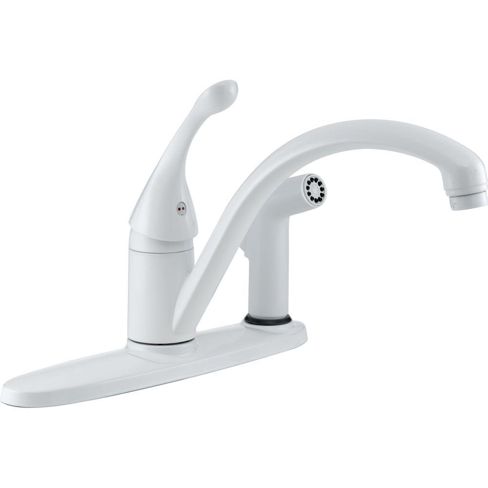 Delta Collins Single Handle Standard Kitchen Faucet With Integral