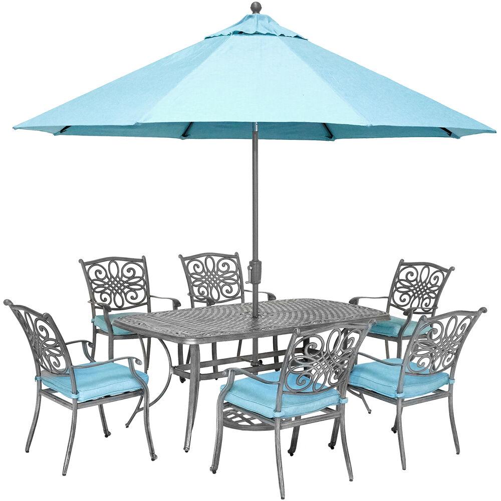 Hanover Traditions 7-Piece Aluminum Outdoor Dining Set ...