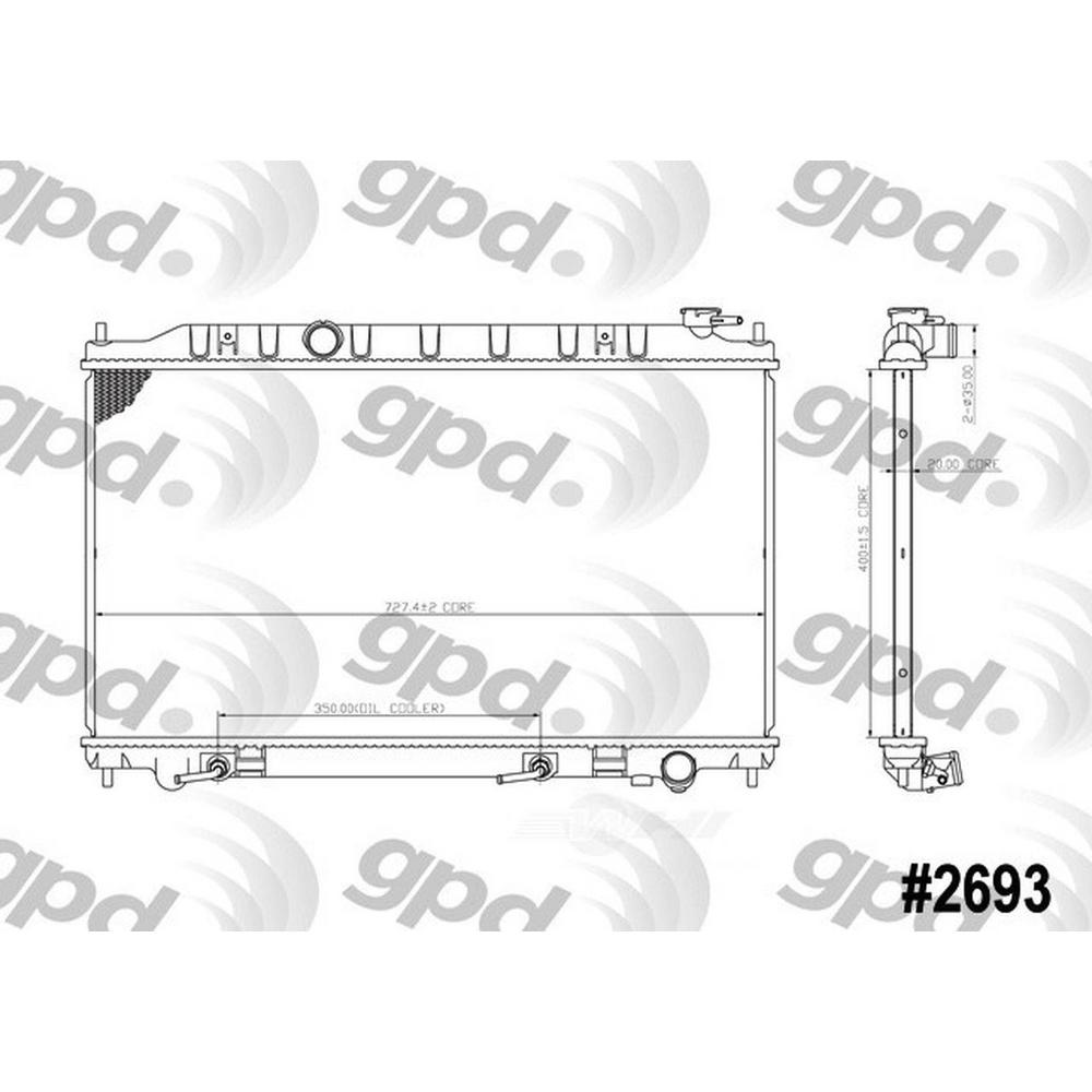 Global Parts Distributors Llc Radiator 2004 2006 Nissan Maxima 2693c The Home Depot