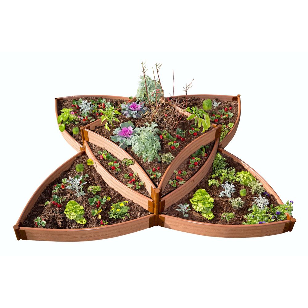 Frame It All 1 In Profile Tool Free Classic Sienna 8 Ft X 8 Ft X 16 5 In Raised Garden Bed Versailles Sunburst 300001197 The Home Depot