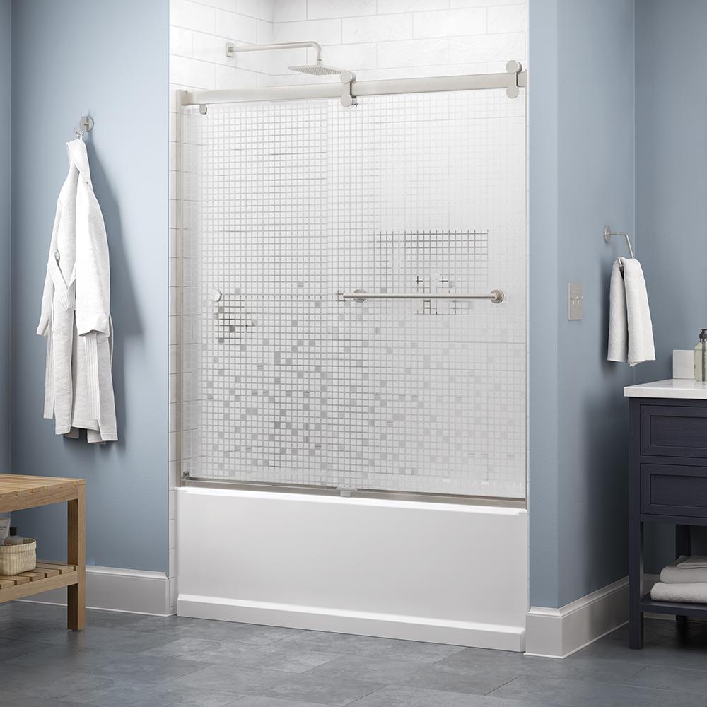 Delta Everly 60 X 58 3 4 In Frameless Contemporary Sliding