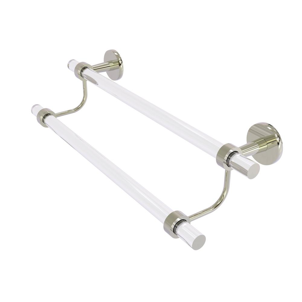 Allied Brass Clearview 36 in. Double Towel Bar in Polished Nickel-CV-72