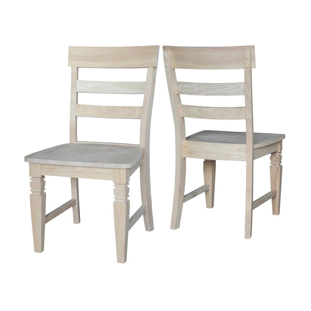 International Concepts Unfinished Wood Dining Chair Set Of 2 C 19p The Home Depot