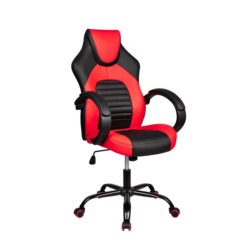 Merax Red Ergonomic Racing Style Office Chair W22801682 The Home Depot
