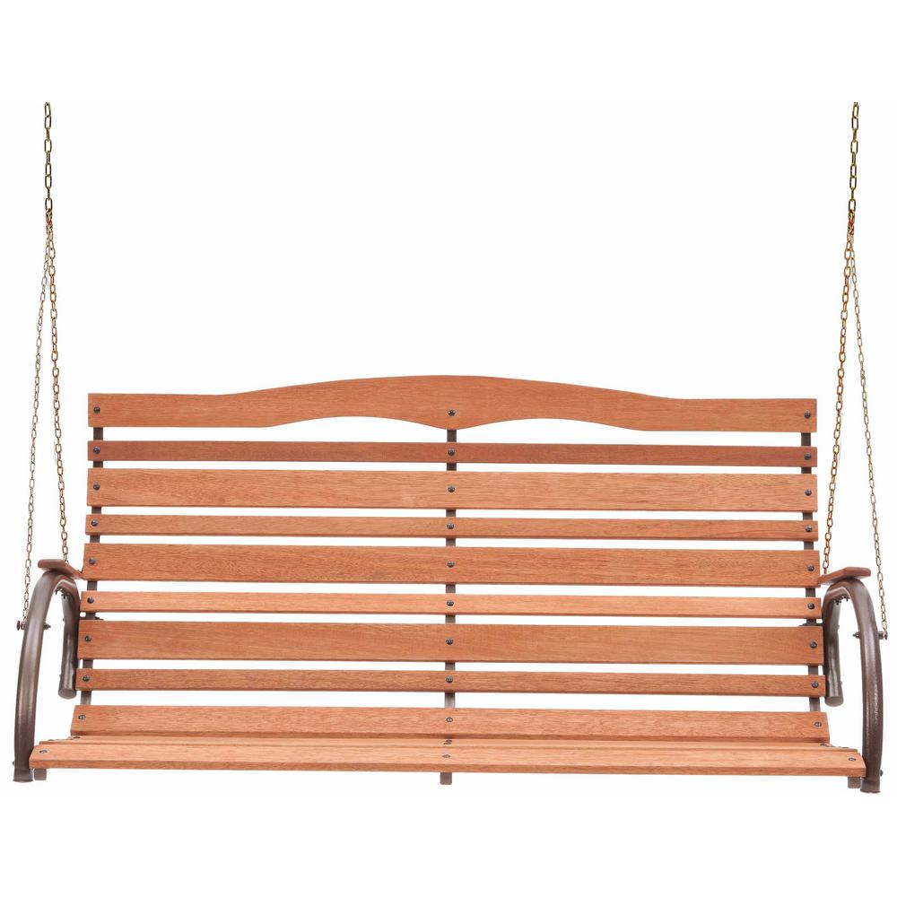 Jack Post Country Garden Hardwood High Back Patio Swing Seat With Chains Cg 05z The Home Depot