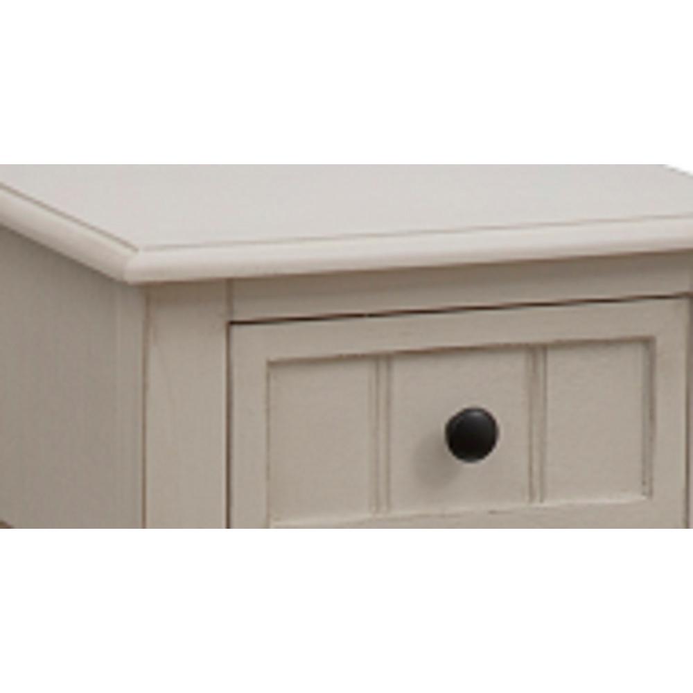 Decor Therapy Simplify Antique White 1Drawer End Table FR1475 The