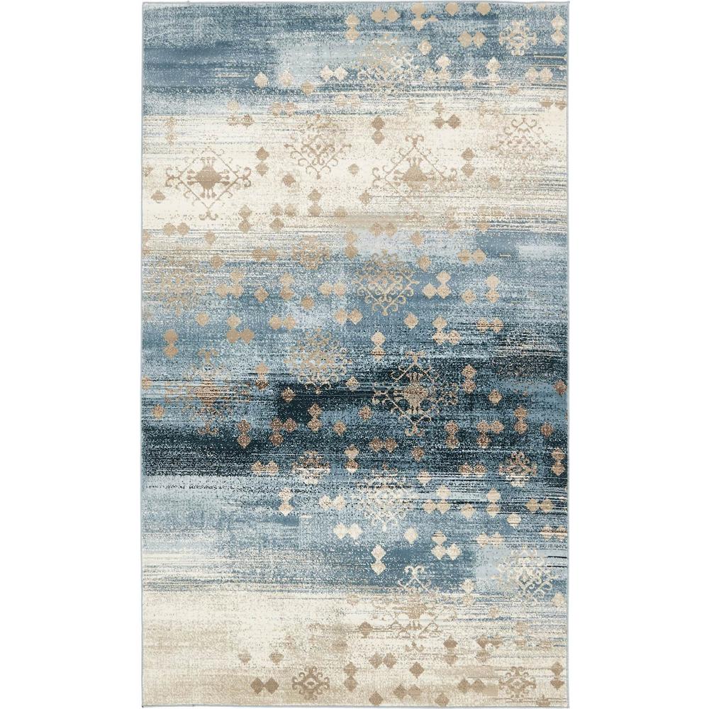 5 X 8 Blue Herringbone Area Rugs The Home Depot Chimera Dark Blue 5 Ft X 8 Rug
