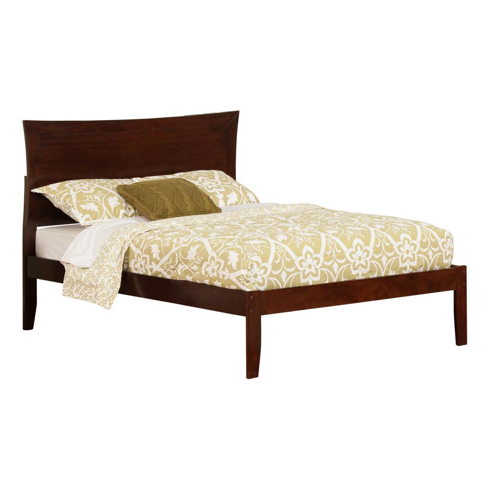 Atlantic Furniture Metro Walnut Full Platform Bed with Open Foot Board