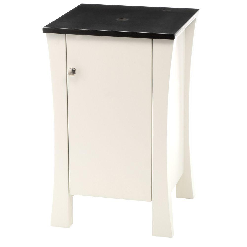 DECOLAV 18 in. W x 18 in. D x 29 in. H White Vanity Storage