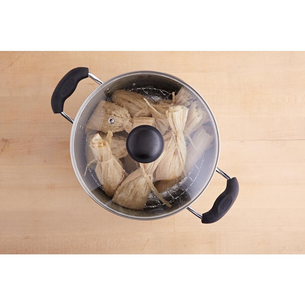 Imusa Mexicana 8 Qt Aluminum Stovetop Steamer With Glass Lid Gka 61014 The Home Depot