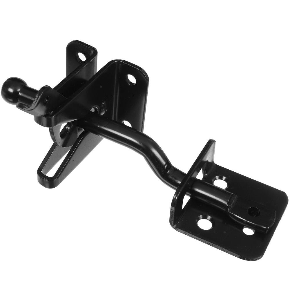 National Hardware AdjustOMatic 6 in. Black Gate LatchV21A ADJ LTCH