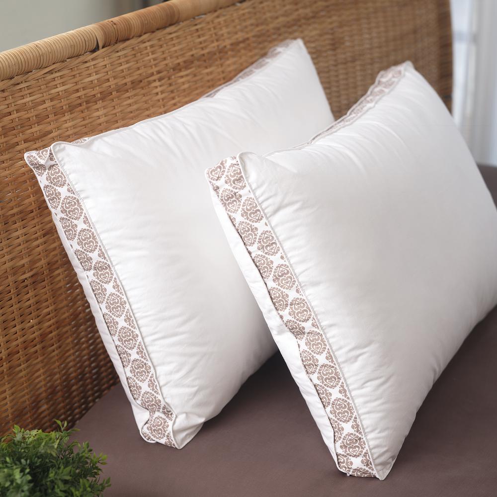 233 Thread-Count Back Sleeper Gusseted Quilted Pillow Hypoallergenic King Firm Set of 2