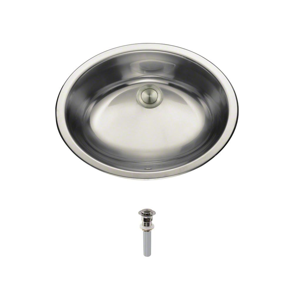 Mr Direct Dual Mount Bathroom Sink In Stainless Steel With Pop Up Mr Direct Dual Mount Bathroom Sink In Stainless Steel With Pop Up Drain