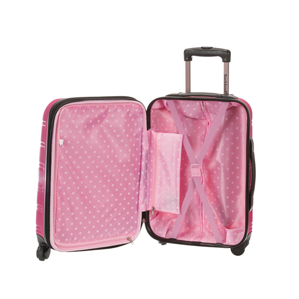 rockland melbourne 2 piece expandable spinner luggage set