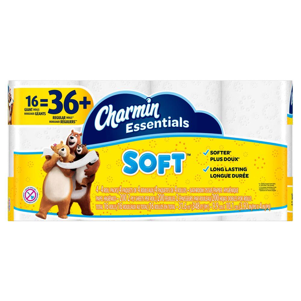Charmin Essentials Soft Toilet Paper (16 Giant Rolls)003700096608