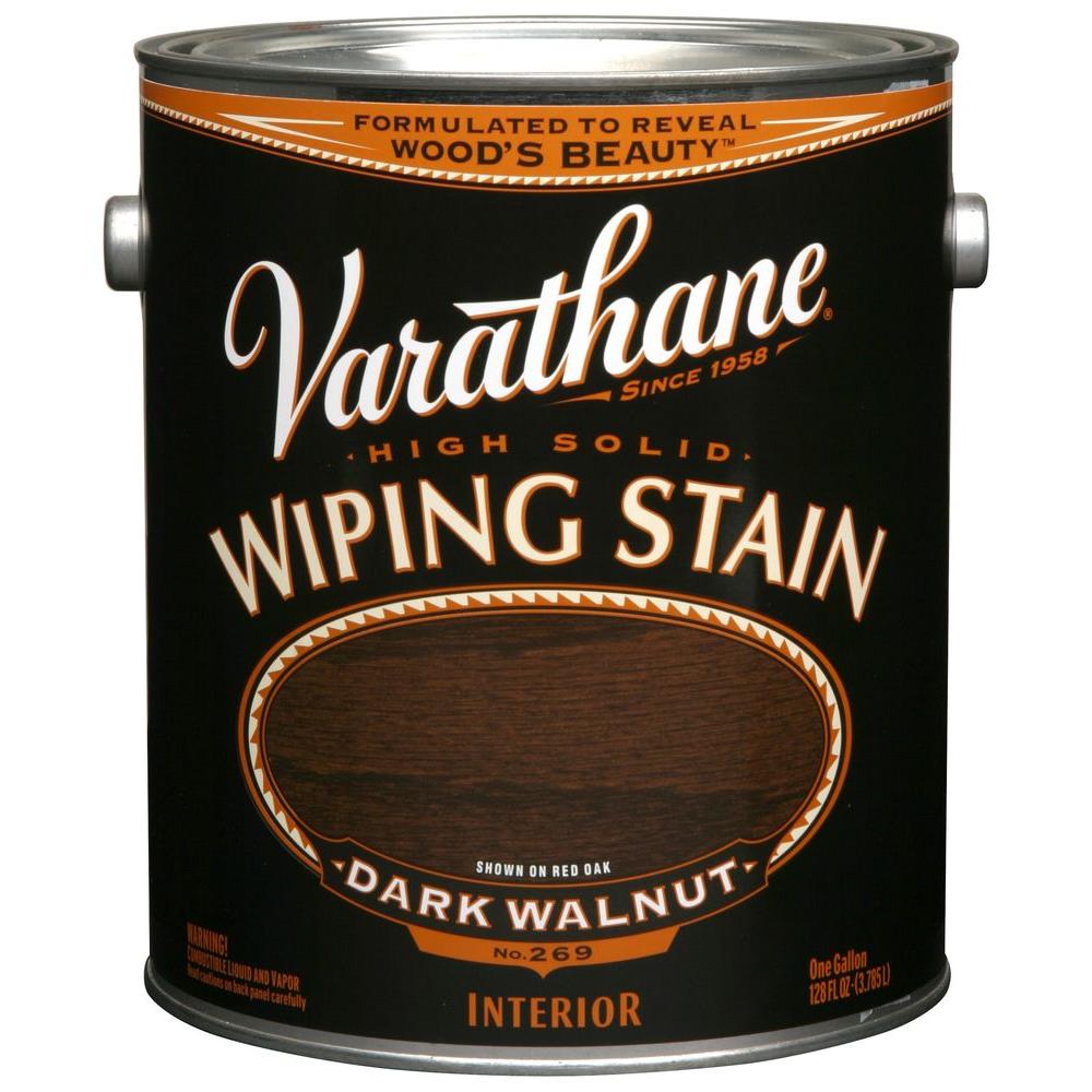 Varathane 1 Gal Dark Walnut Flat Wiping Stain No 269 212064 The Dark Walnut Flat Wiping Stain No 269