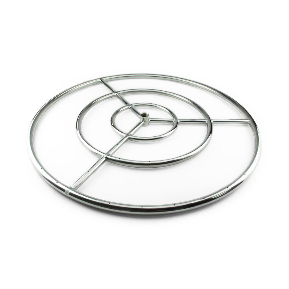 Fire Pit Essentials 36 In Stainless Steel Ring Burner With Stainless Steel Fire Ring Burner With Connector Kit