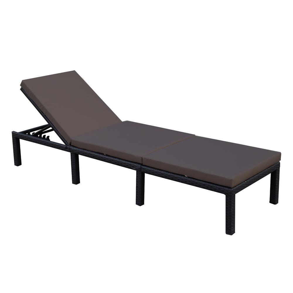 Boyel Living Black Wicker Outdoor Patio Reclining Chaise Lounge With Dark Chocolate Cushion And Adjustable Backrest Ds W26102906 The Home Depot - Reclining Chaise Lounge Boyel Living Black Wicker Outdoor Patio Reclining Chaise Lounge With Dark Chocolate Cushion And Adjustable Backrest Ds W26102906 The Home Depot - Reclining Chaise Lounge