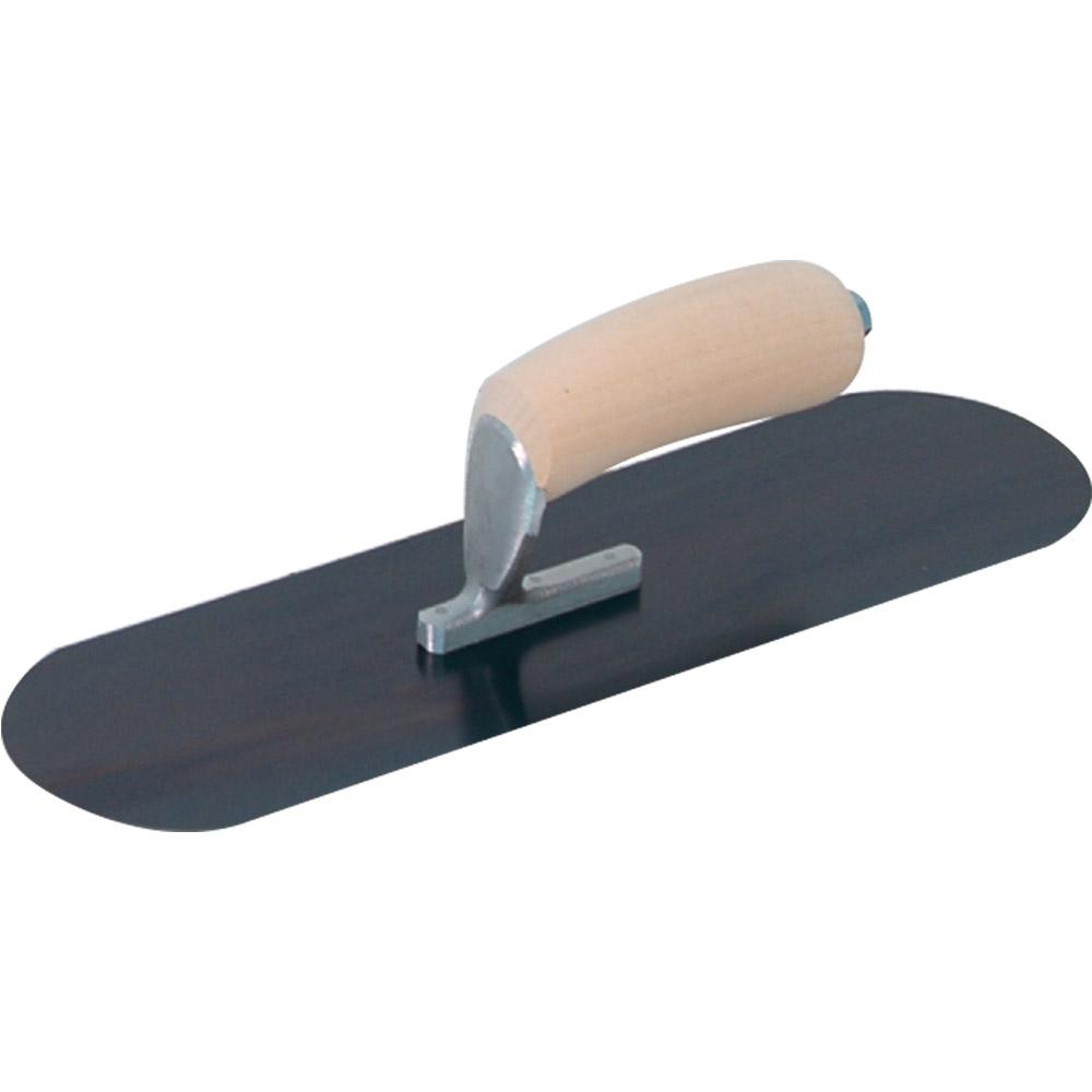 Marshalltown 12 inch x 3-1/2 inch Fully Rounded Exposed Rivets Blue Steel Trowel... by Marshalltown