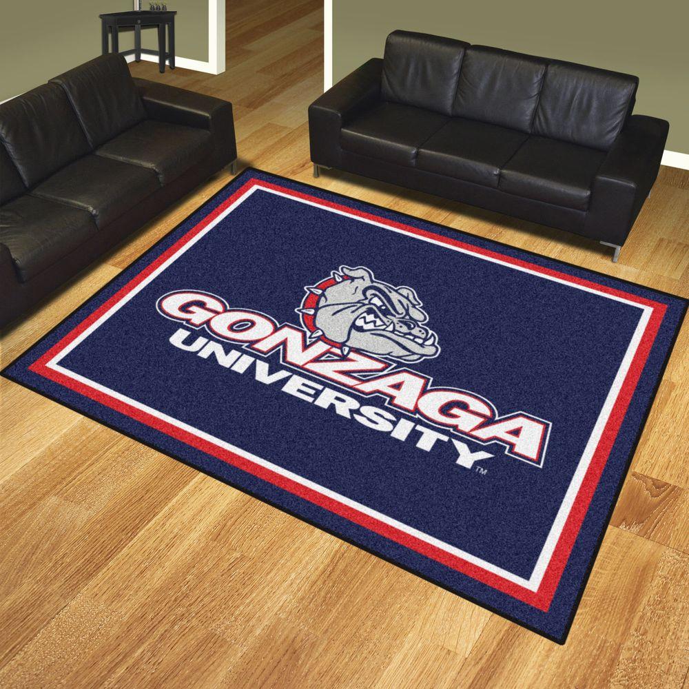 Fanmats Ncaa Gonzaga University Navy Blue 8 Ft X 10 Ft Indoor Area Rug 17407 The Home Depot